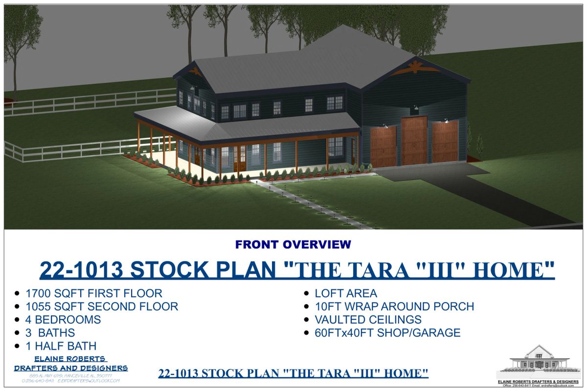BARNDOMINIUM/POLE BARN HOME PLAN 221013 STOCK PLAN "THE TARA HOME III"
